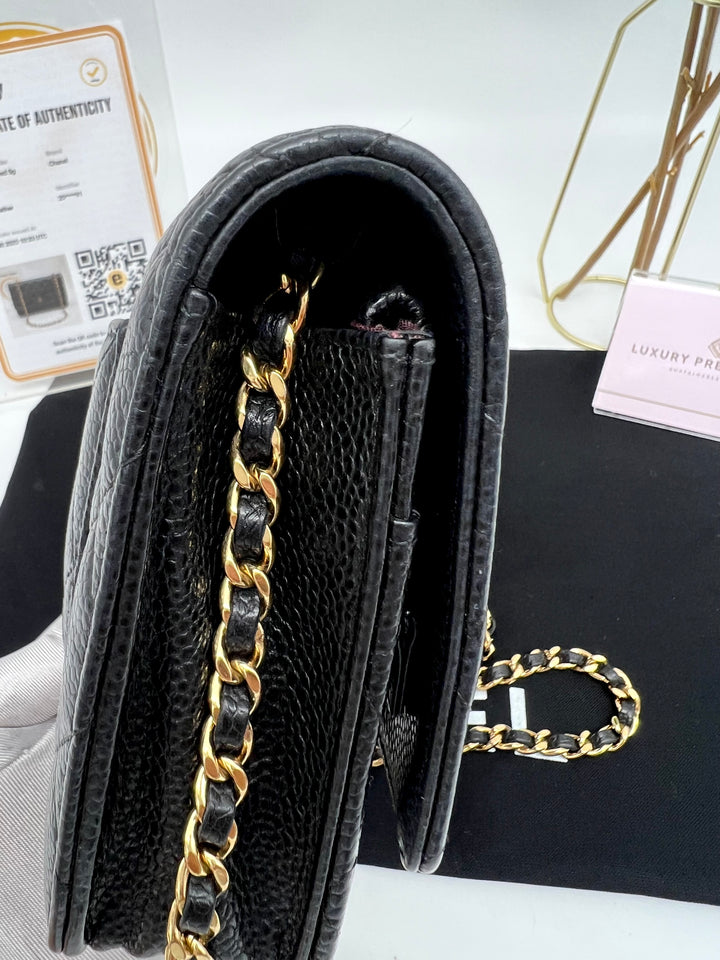 CHANEL CAVIAR WALLET ON CHAIN