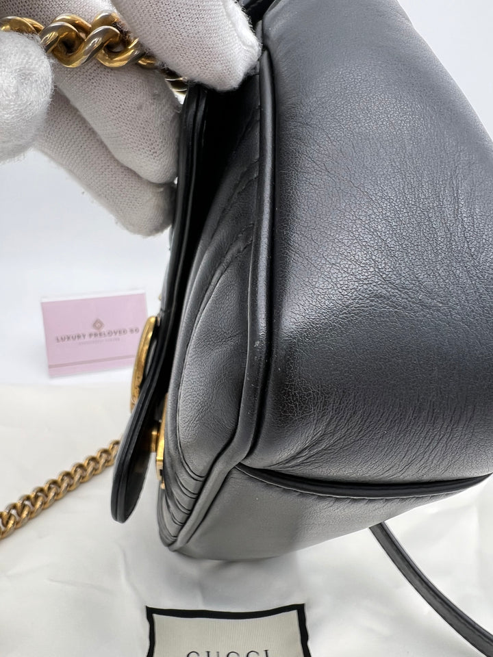 GUCCI MARMONT QUILTED GHW SHOULDER BAG