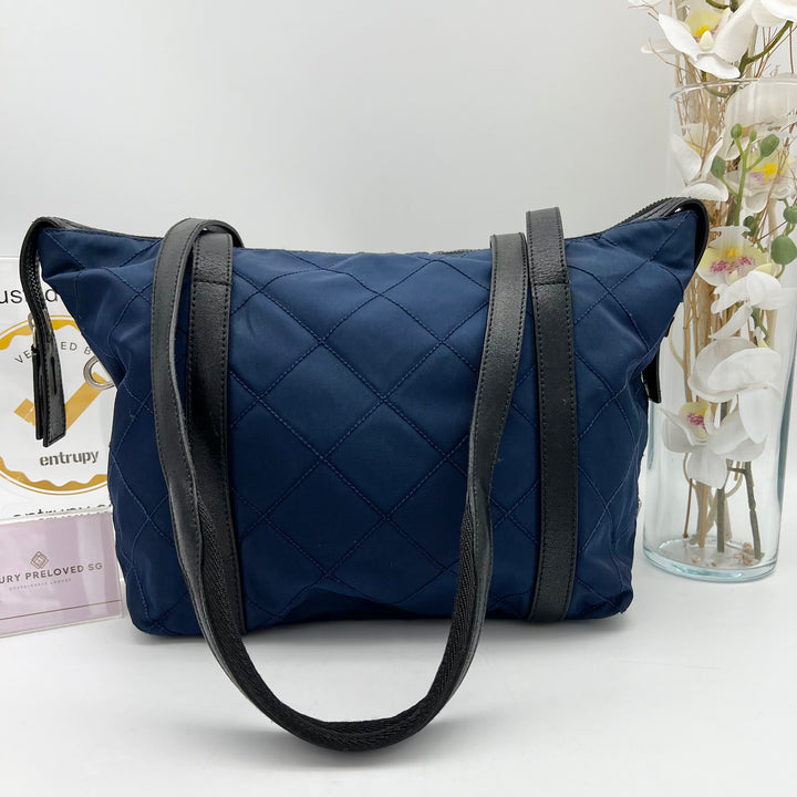 PRADA QUILTED NYLON SHOULDER BAG