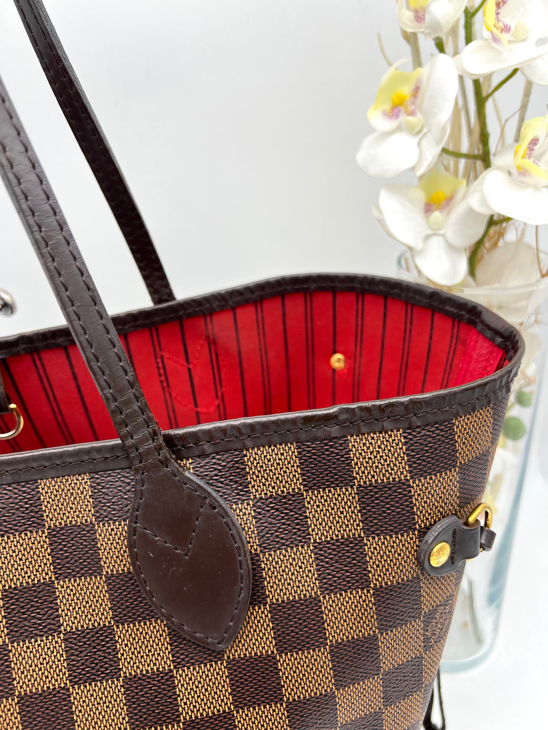 LOUIS VUITTON NEVERFULL MM DAMIER W/ POUCH