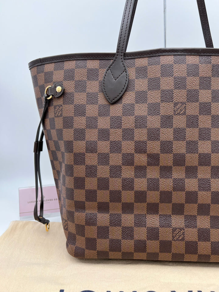 LOUIS VUITTON NEVERFULL MM DAMIER W/ POUCH (RFID)