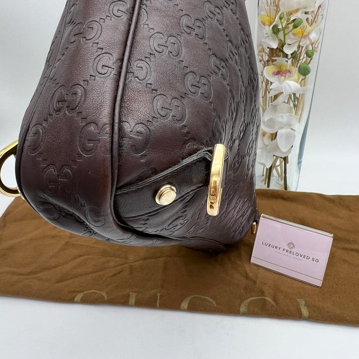 GUCCI  GG LEATHER  ABBEY SHOULDER BAG