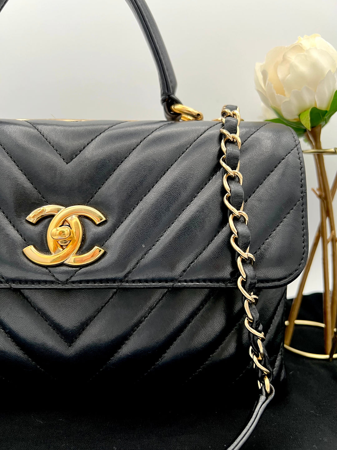 CHANEL TRENDY CHEVRON LAMBSKIN NO.25