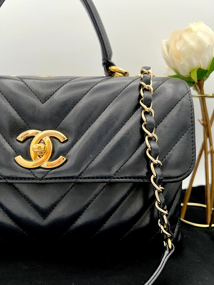 CHANEL TRENDY CHEVRON LAMBSKIN NO.25