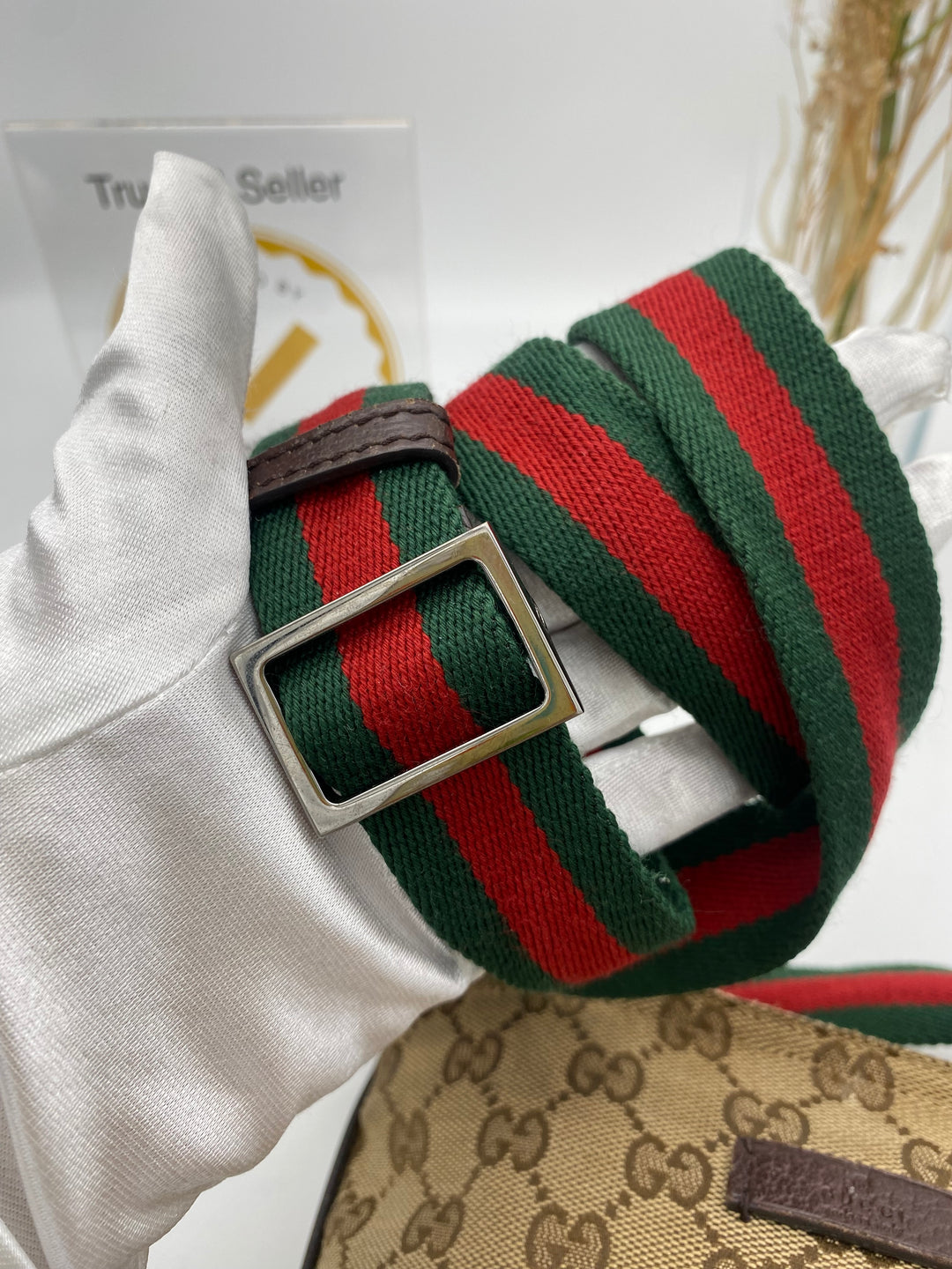 GUCCI VINTAGE OPHIDIA SLING BAG CANVAS