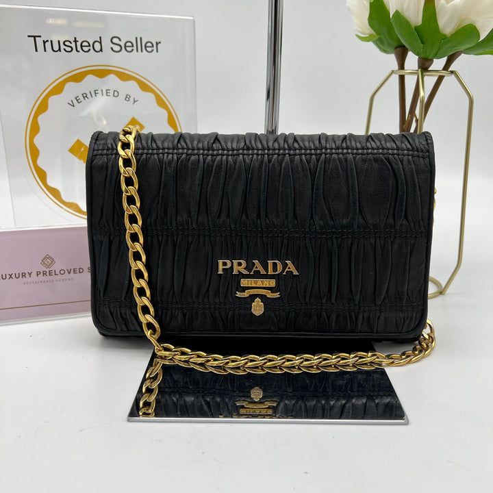 PRADA NAPPA WALLET ON CHAIN BAG