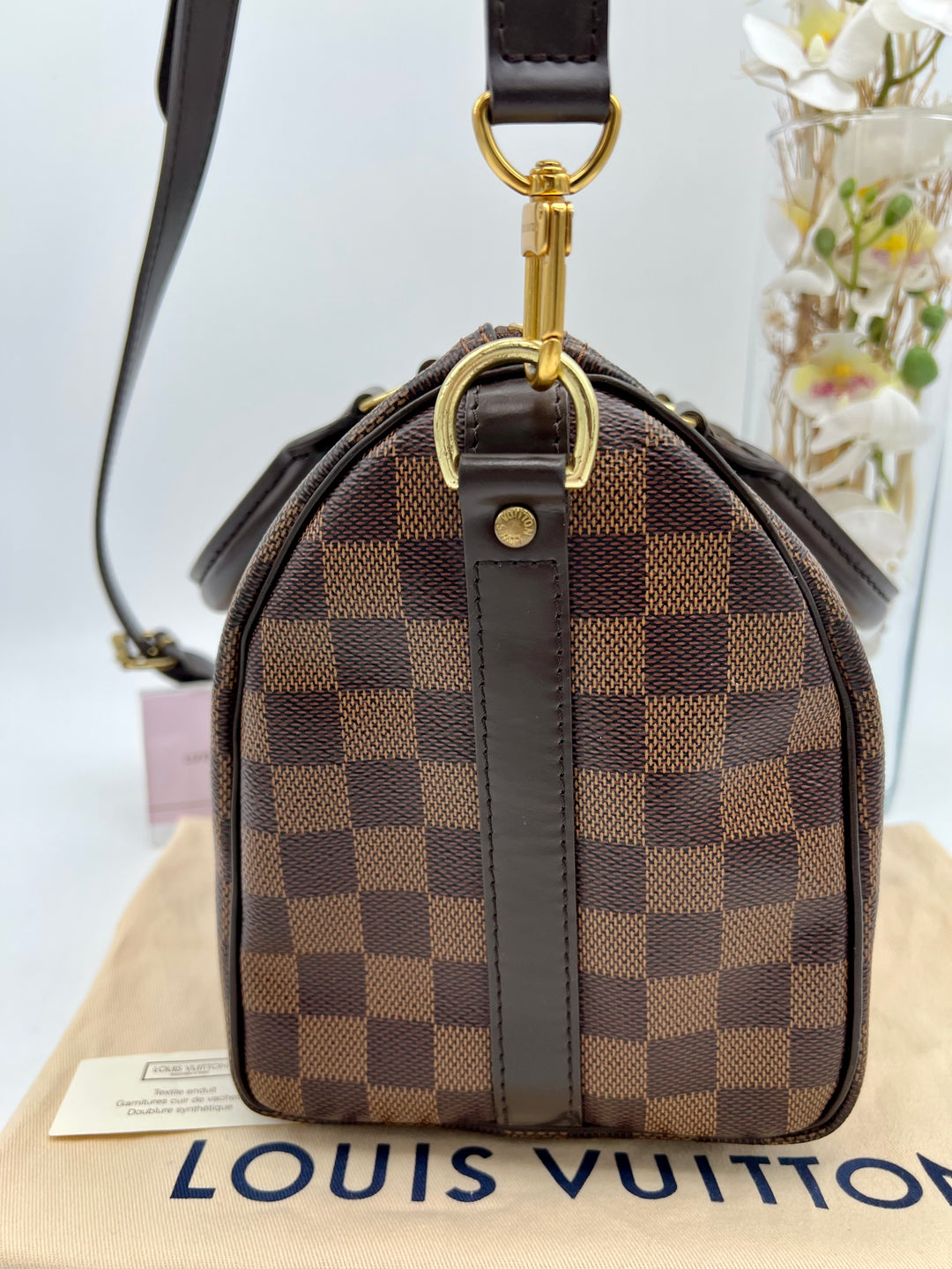 LOUIS VUITTON BANDOULIERE 25 DAMIER EBENE