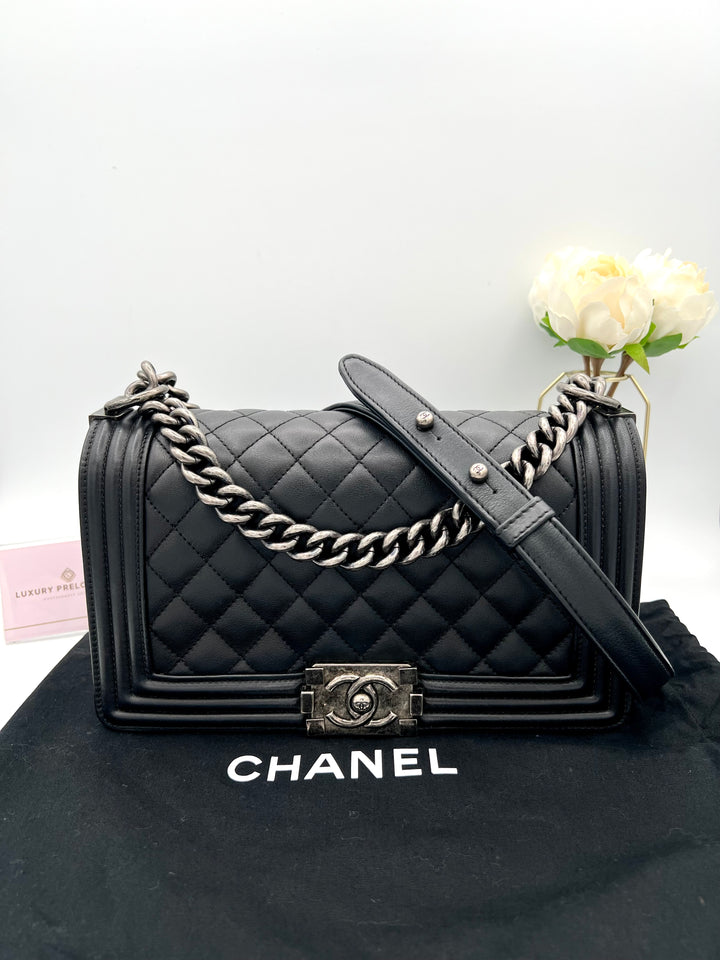 CHANEL LAMBSKIN OLD MEDIUM BOY