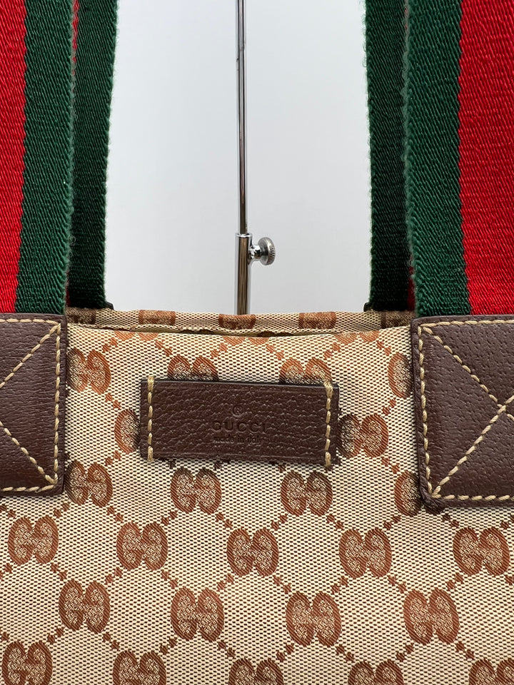 GUCCI OPHIDIA CANVAS TOTE BAG