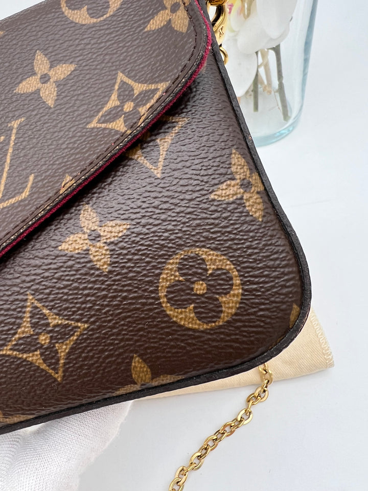 LOUIS VUITTON FELICIE MONOGRAM( RFID )