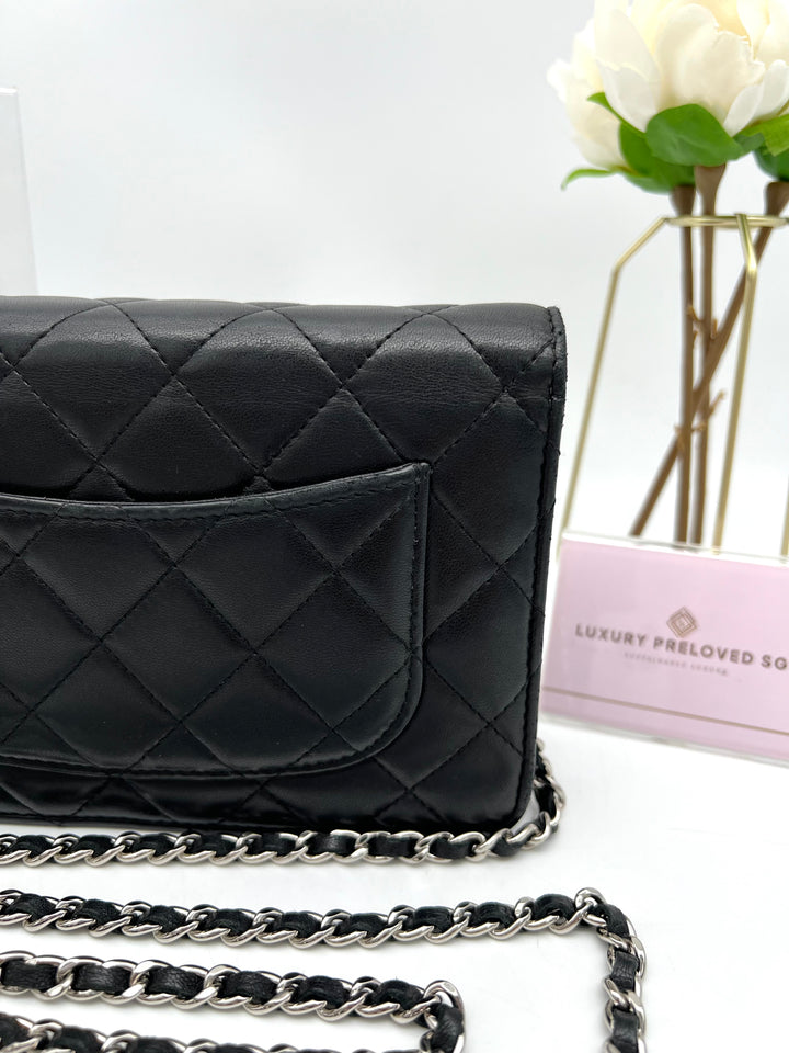 CHANEL LAMBSKIN WALLET ON CHAIN