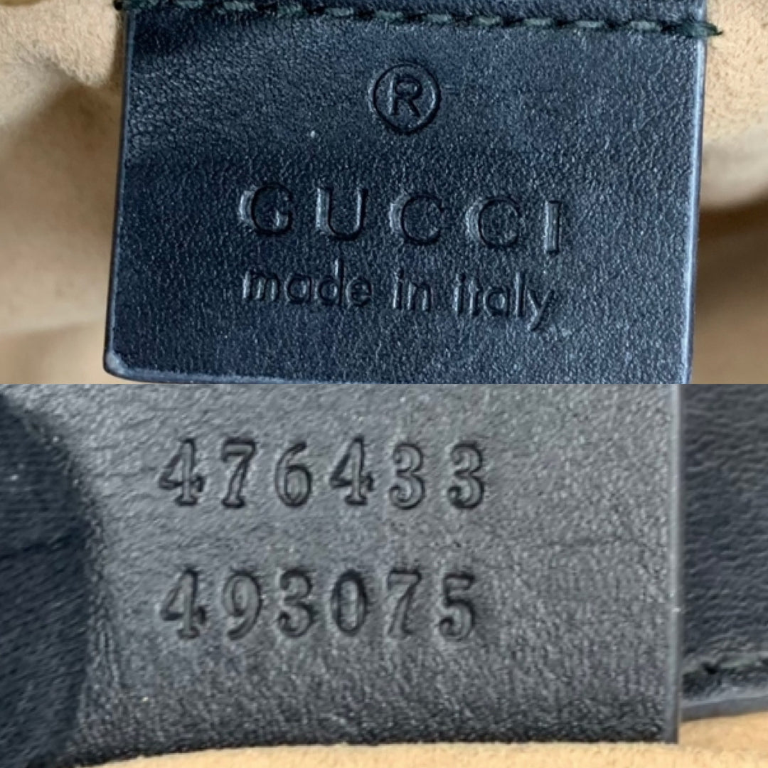 GUCCI GG MARMONT SUPER MINI METALASSE BLACK