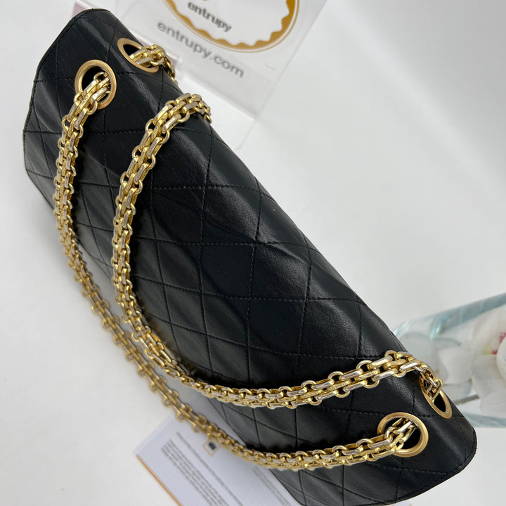 CHANEL LAMBSKIN DOUBLE FLAP BIJOUX CHAIN