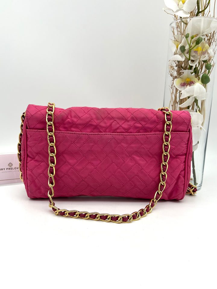 PRADA QUILTED NYLON CHAIN BAG