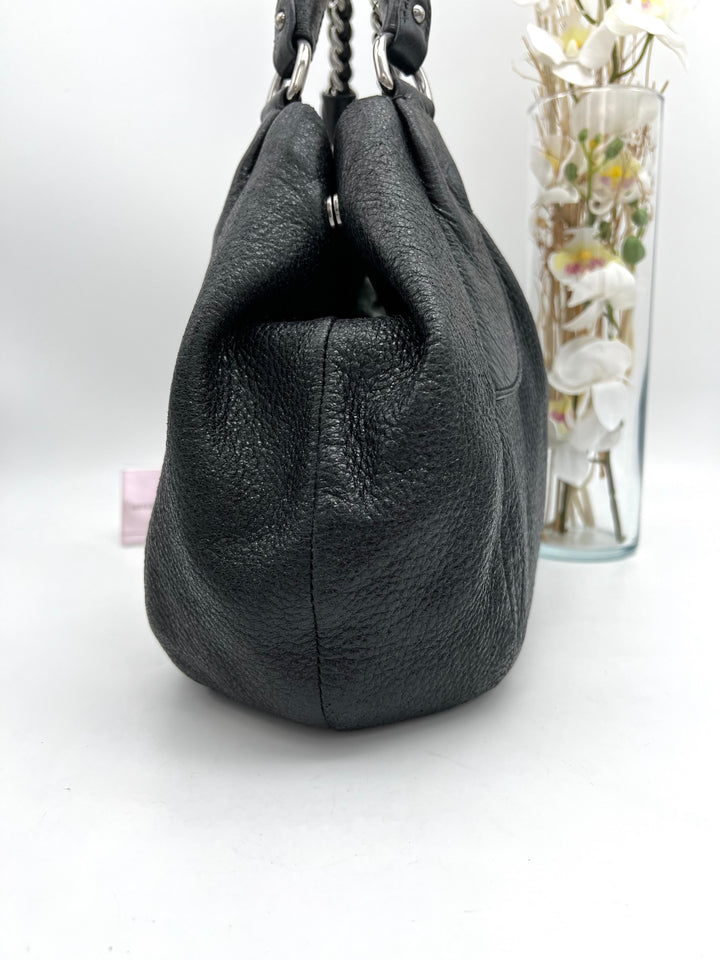 PRADA METALLIC CALF LEATHER CHAIN SHOULDER BAG