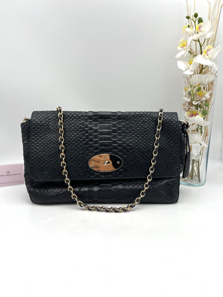 MULBERRY LILY PHYTHON CHAIN SHOULDER BAG