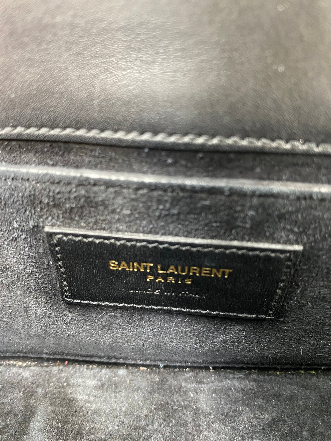 YVES SAINT LAURENT UNIVERSITE CALFSKIN MONOGRAM