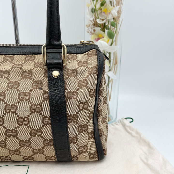 GUCCI BROWN GG CANVAS BOSTON