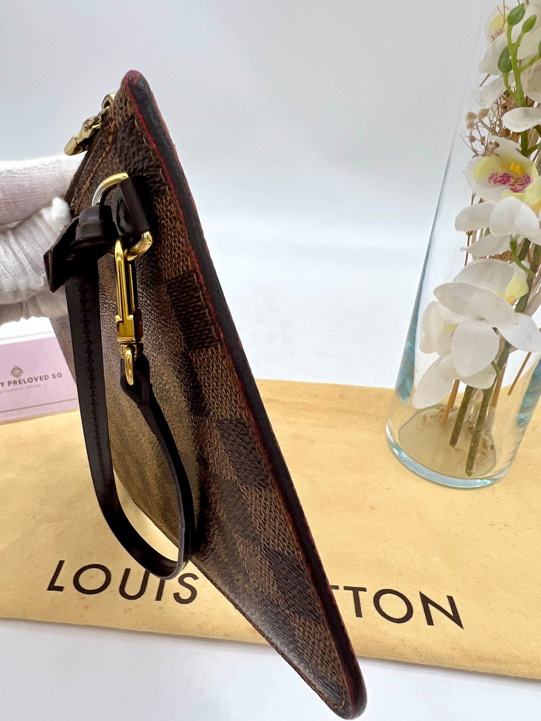 LOUIS VUITTON NEVERFULL MM DAMIER W/ POUCH