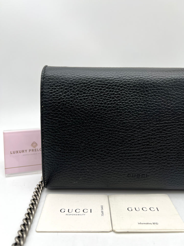 GUCCI DIONYSUS TEXTURED CALF SKIN CRYSTAL WOC