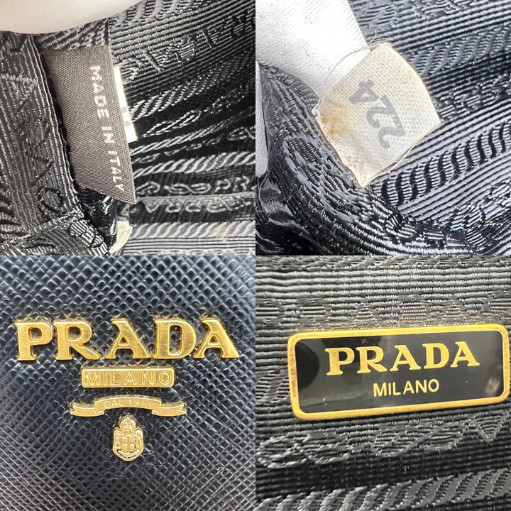 PRADA MINI CAMERA BAG SAFFIANO BLACK