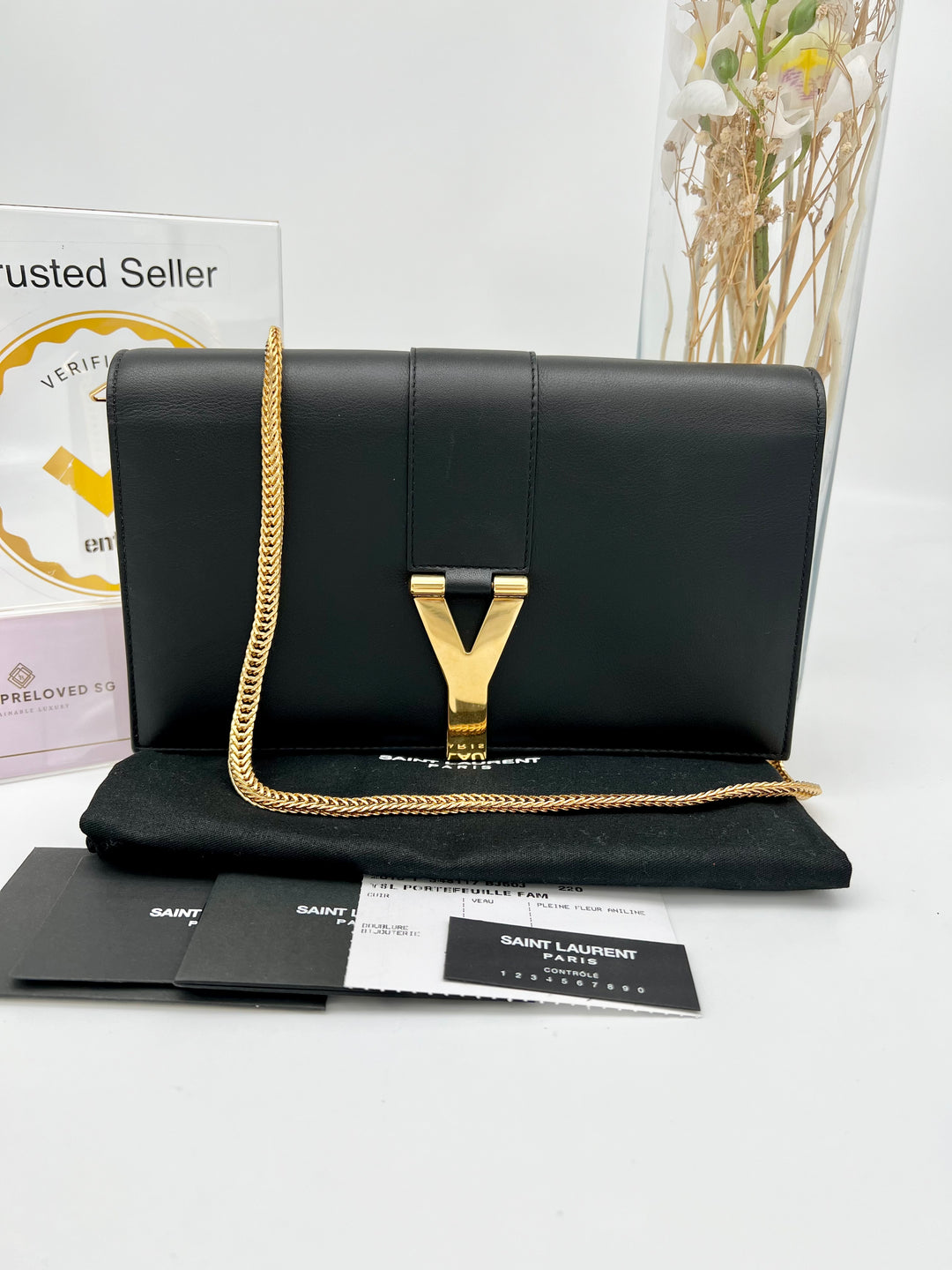 YVES SAINT LAURENT LIGNE Y SHOULDER BAG