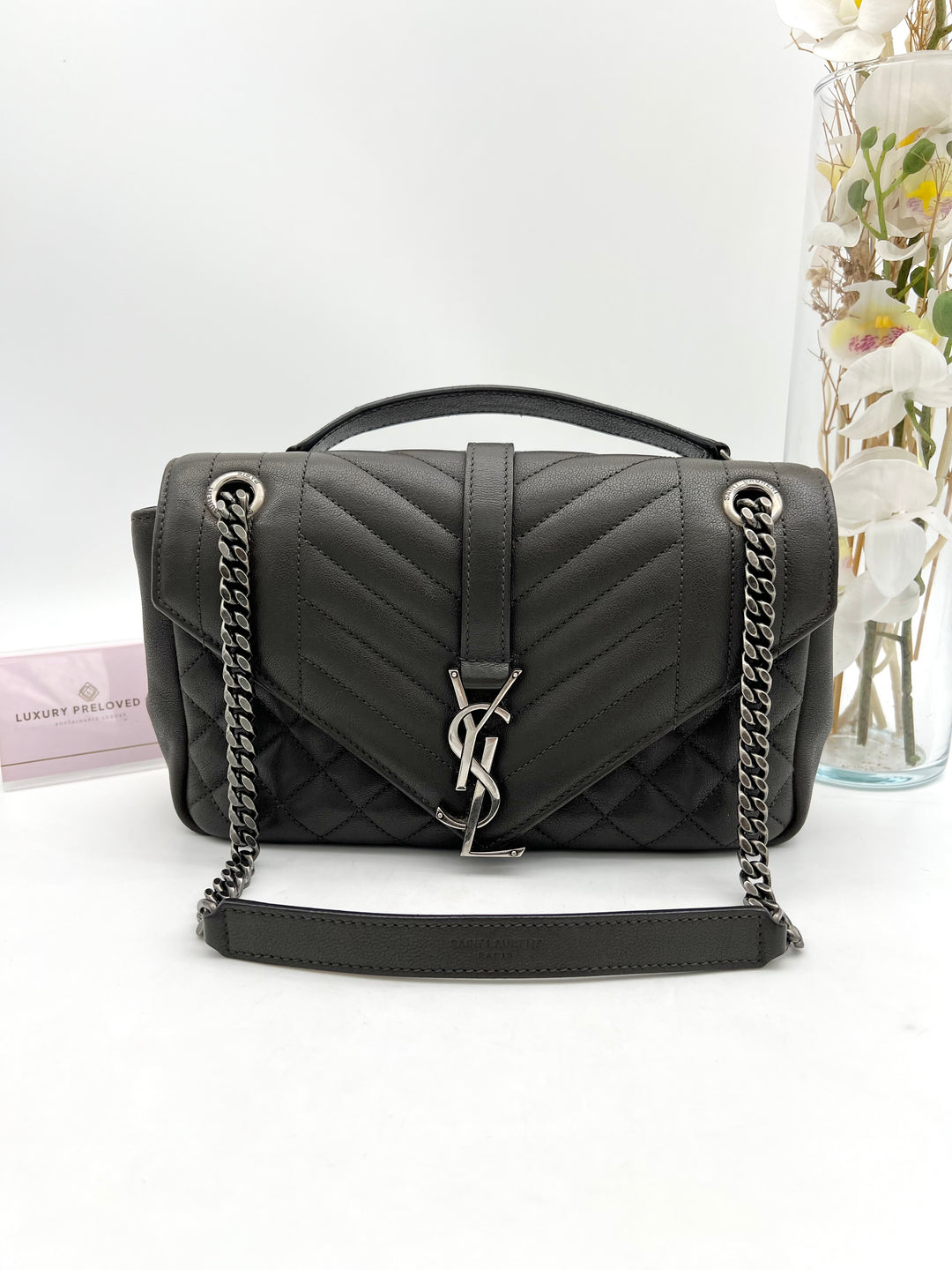 YVES SAINT LAURENT QUILTED ENVELOPE SHW BAG