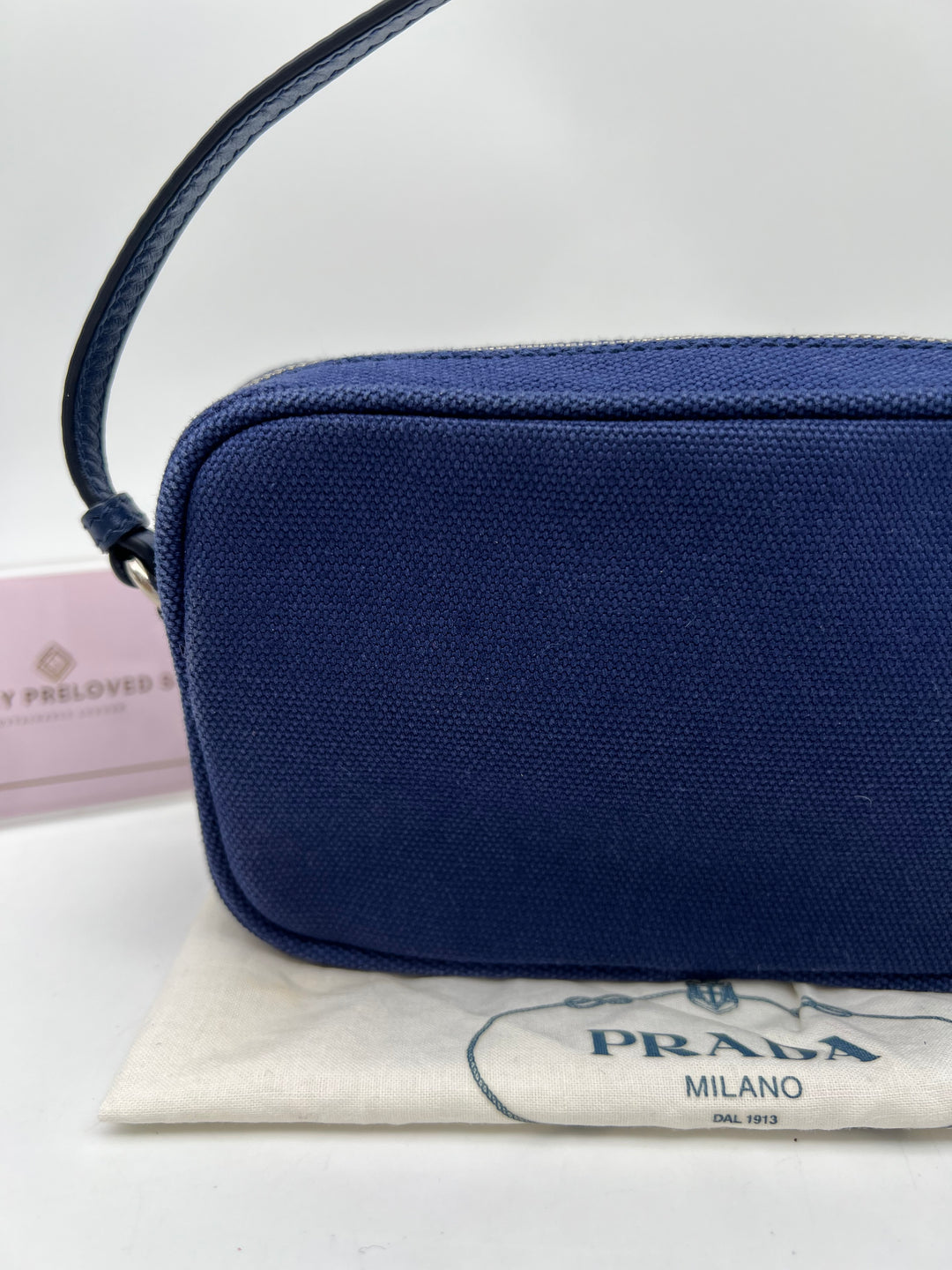 PRADA CANVAS SHOULDER BAG