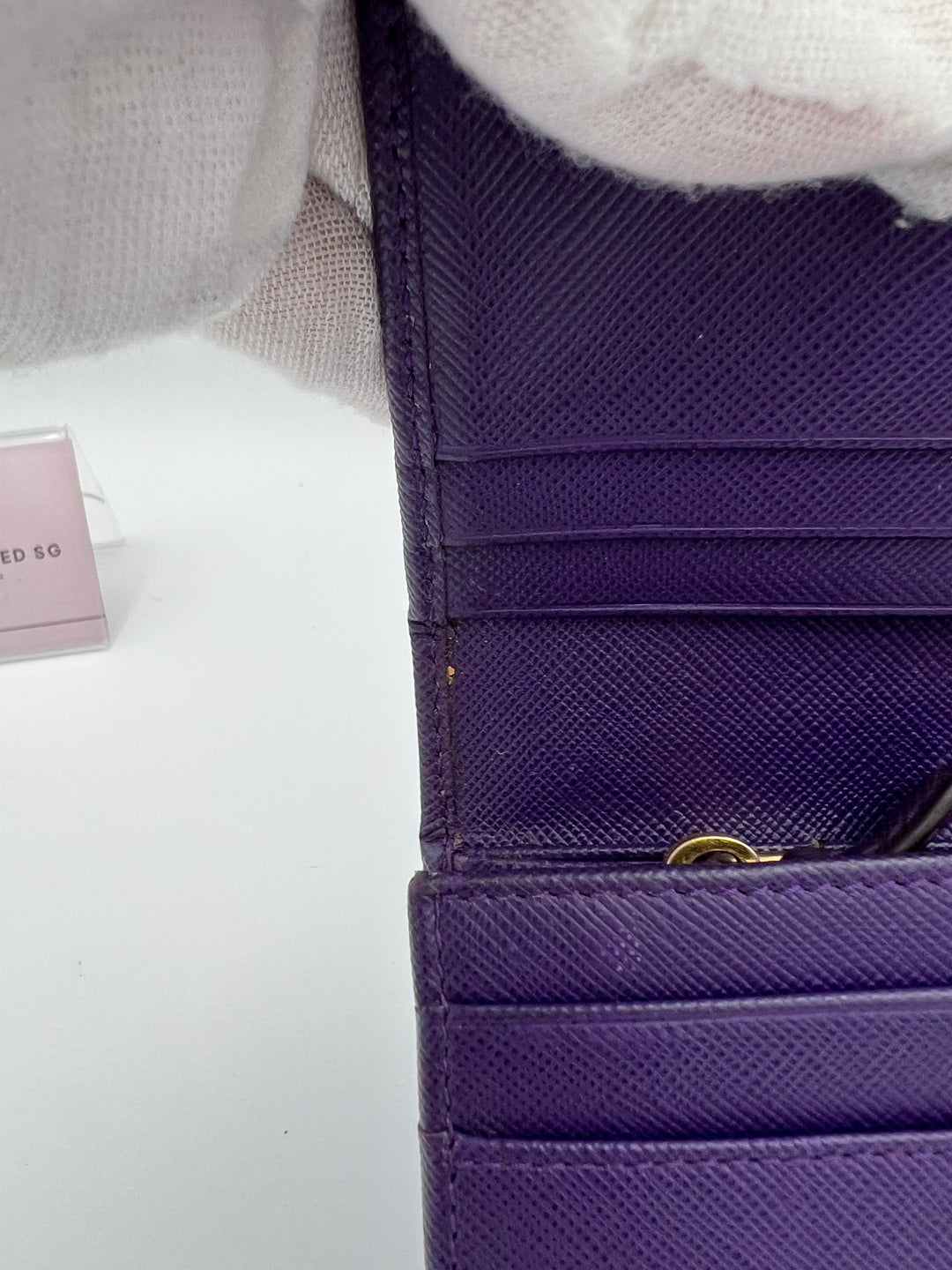 PRADA WALLET RIBBON SAFFIANO LEATHER