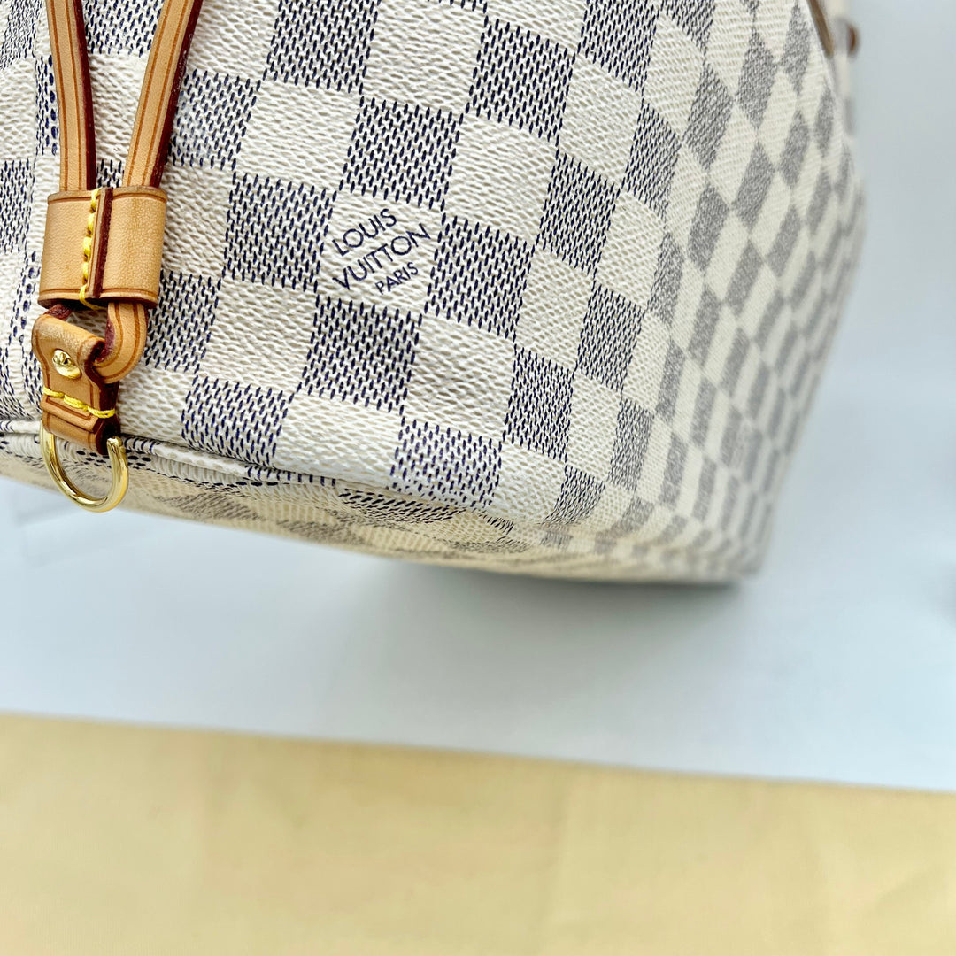 LOUIS VUITTON NEVERFULL MM AZUR W/ POUCH