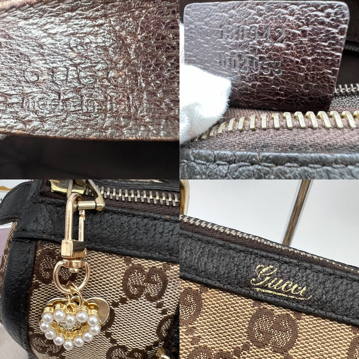 GUCCI BROWN GG CANVAS BOSTON