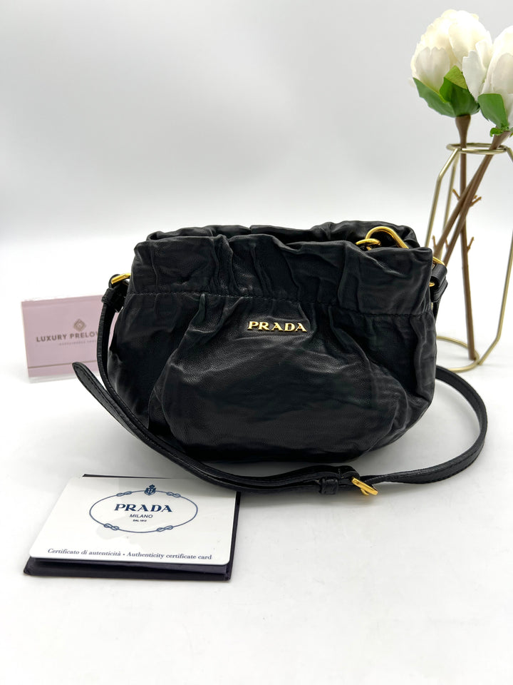 PRADA ANTIQUE NAPPA BANDOLIERS SLING BAG