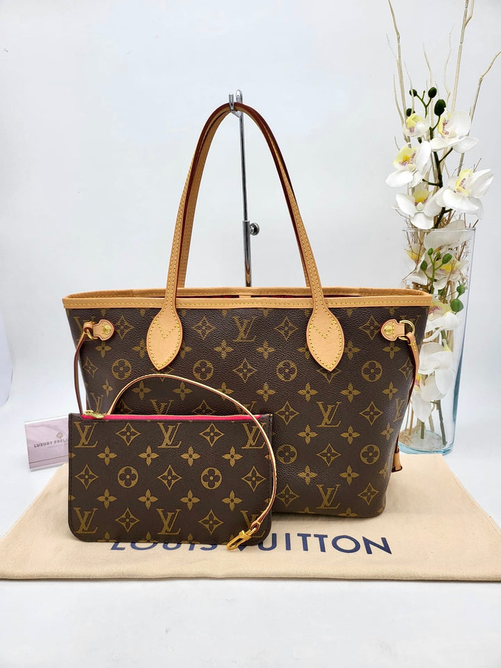 LOUIS VUITTON NEVERFULL PM MONOGRAM W/POUCH