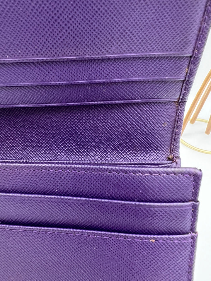 PRADA WALLET RIBBON SAFFIANO LEATHER