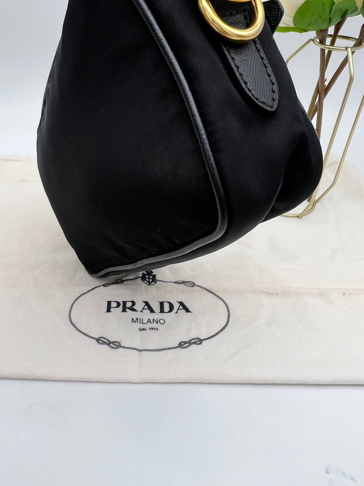 PRADA NYLON AND SAFFIANO CAMERA BAG