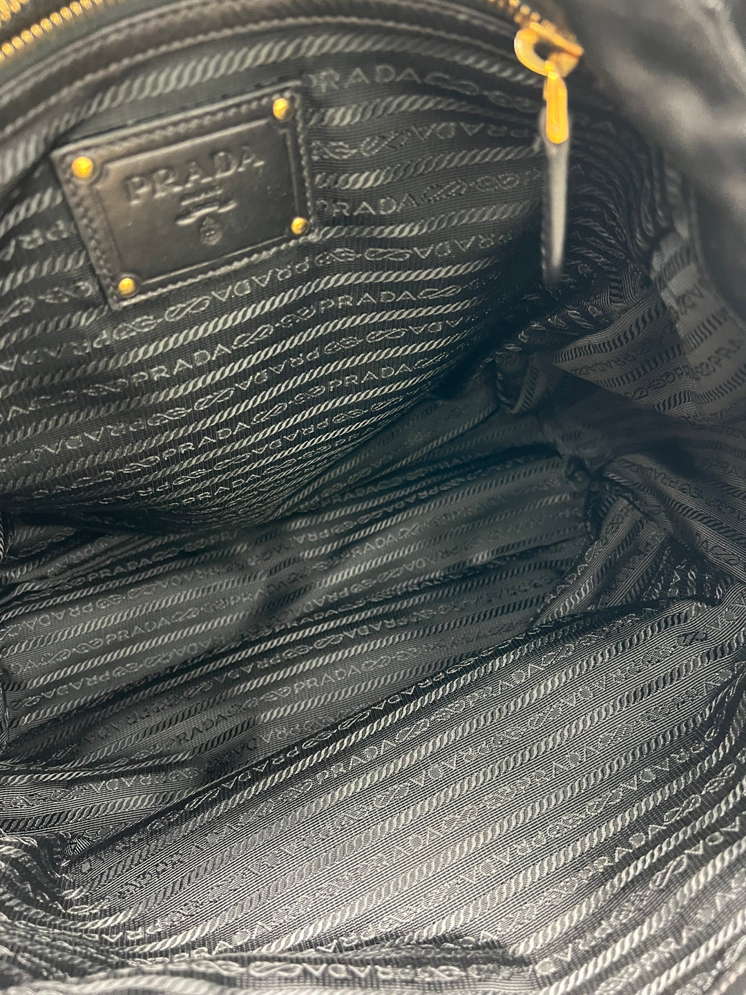 PRADA LEATHER GATHER NAPPA CHUNKY CHAIN SHOULDER BAG