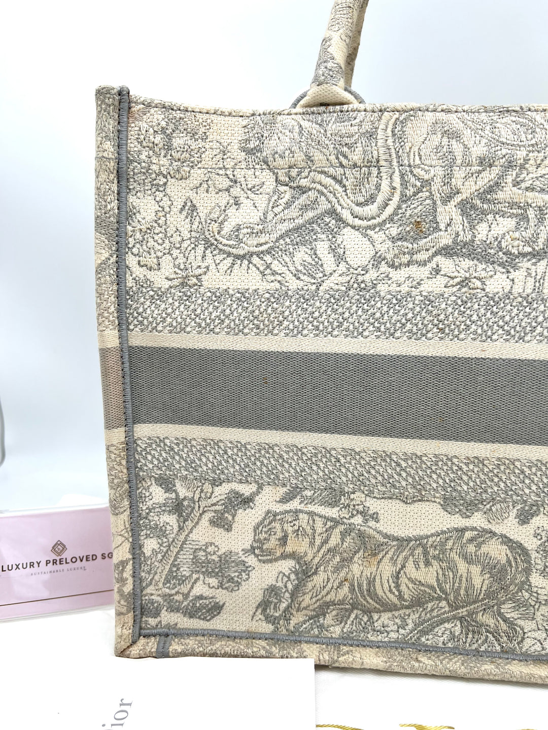 CHRISTIAN DIOR OBLIQUE BOOK TOTE GREY