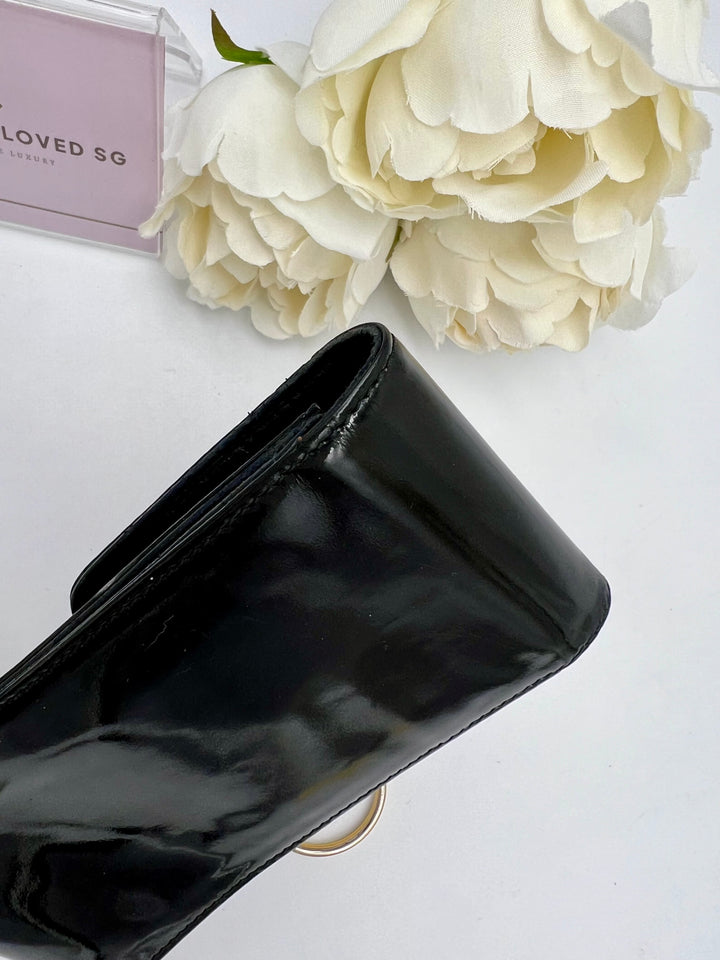 CHANEL VINTAGE  PATENT CASE/CARDCASE