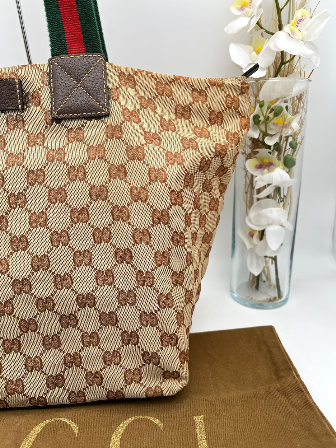 GUCCI OPHIDIA CANVAS TOTE BAG