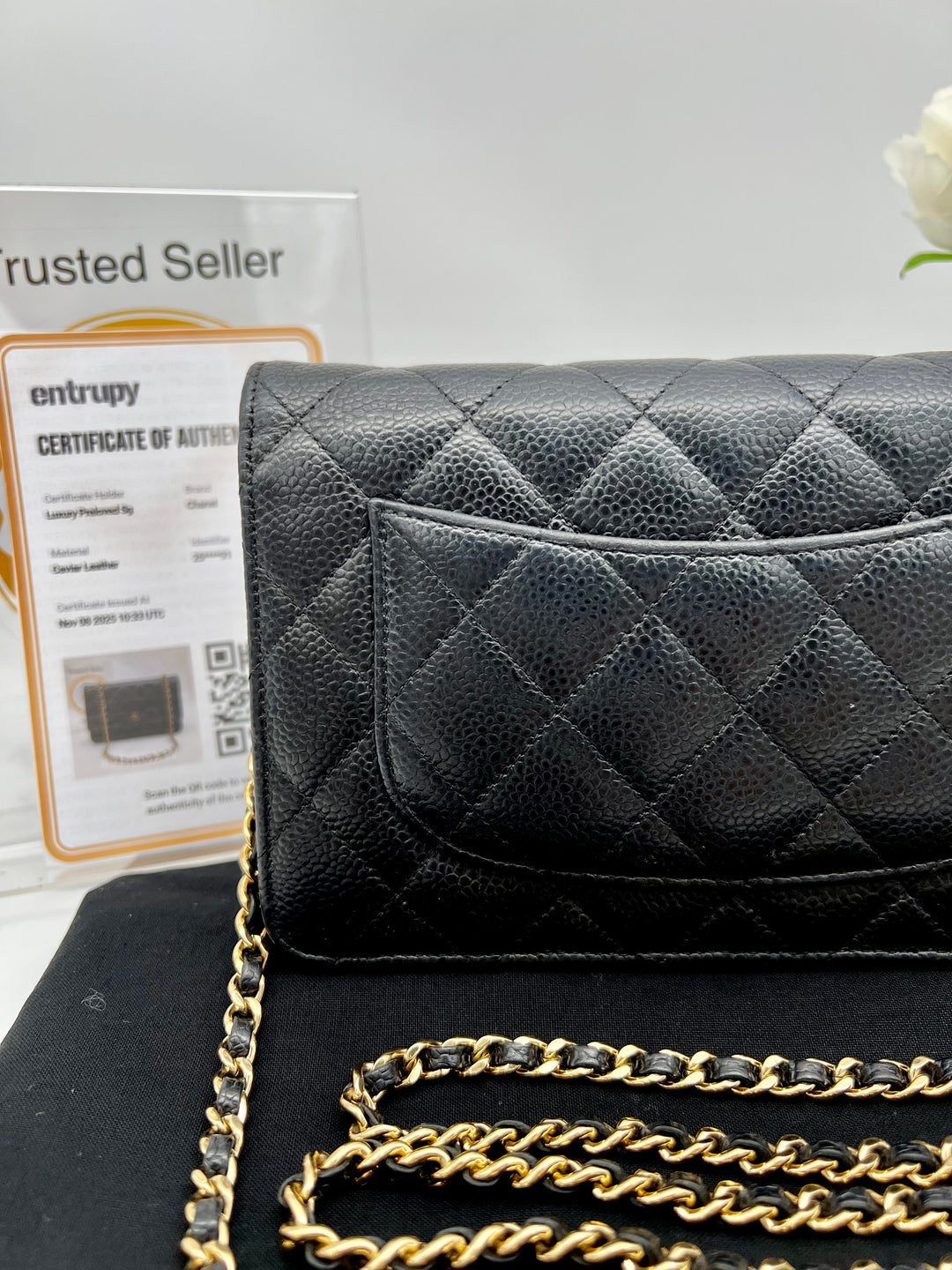 CHANEL CAVIAR WALLET ON CHAIN