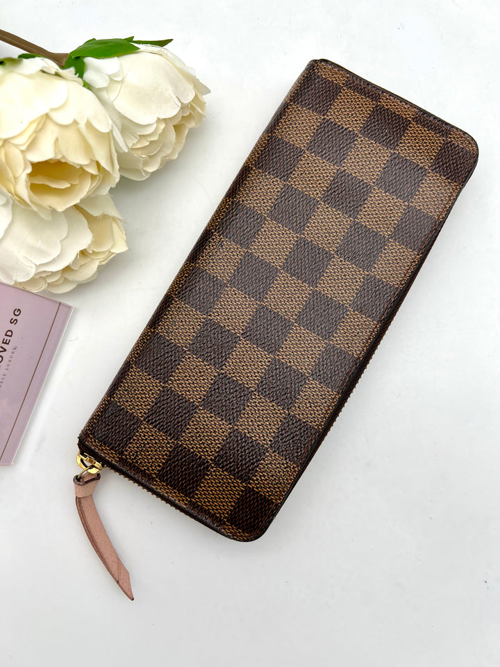 LOUIS VUITTON DAMIER CLEMENCE LONG ZIP WALLET