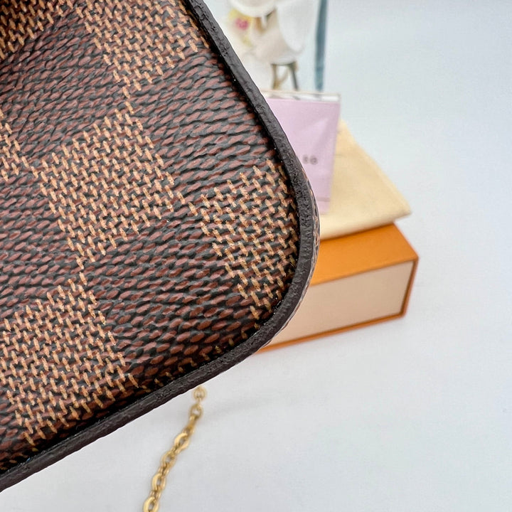 LOUIS VUITTON FELICIE DAMIER EBENE ( RFID )