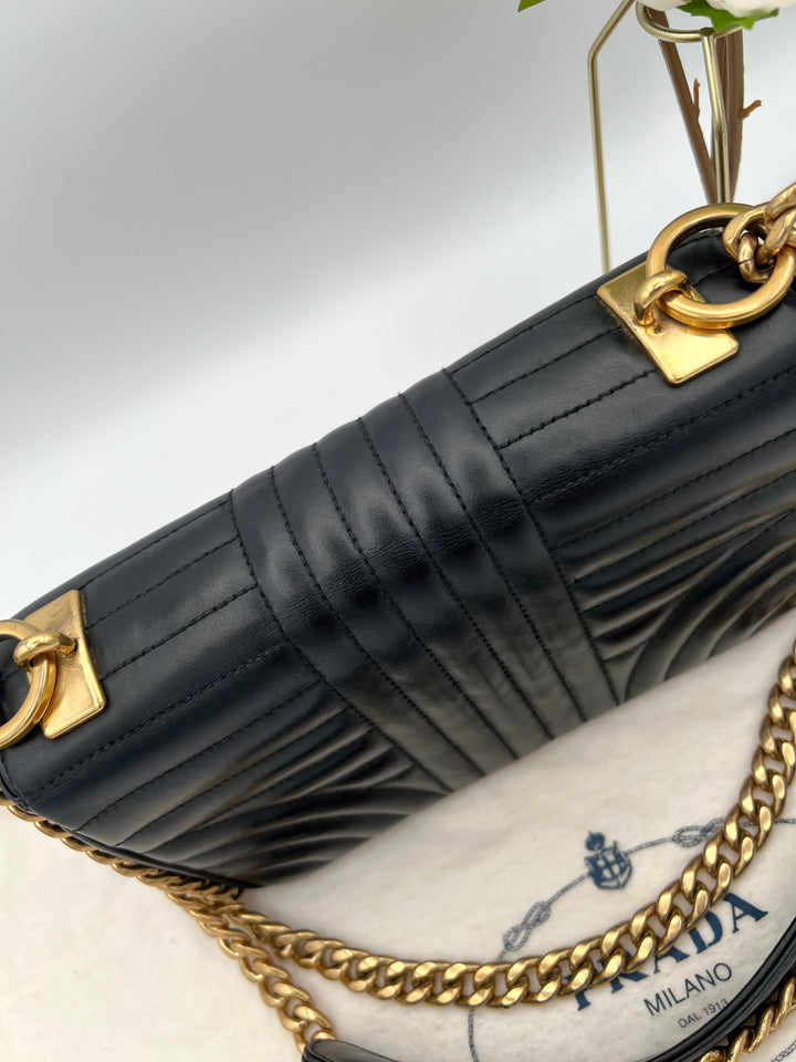 PRADA SAFFIANO DIAGRAMME SHOULDER BAG