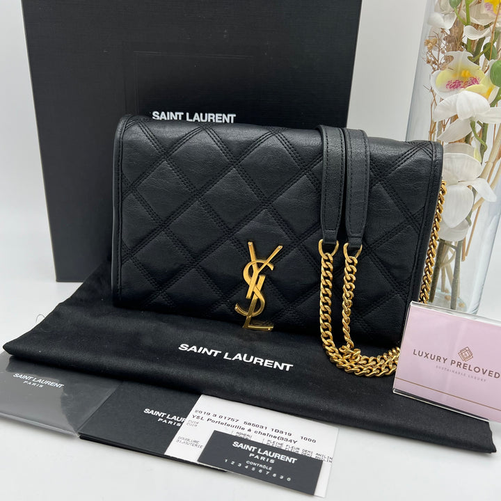 YVES SAINT LAURENT BECKY WALLET ON CHAIN