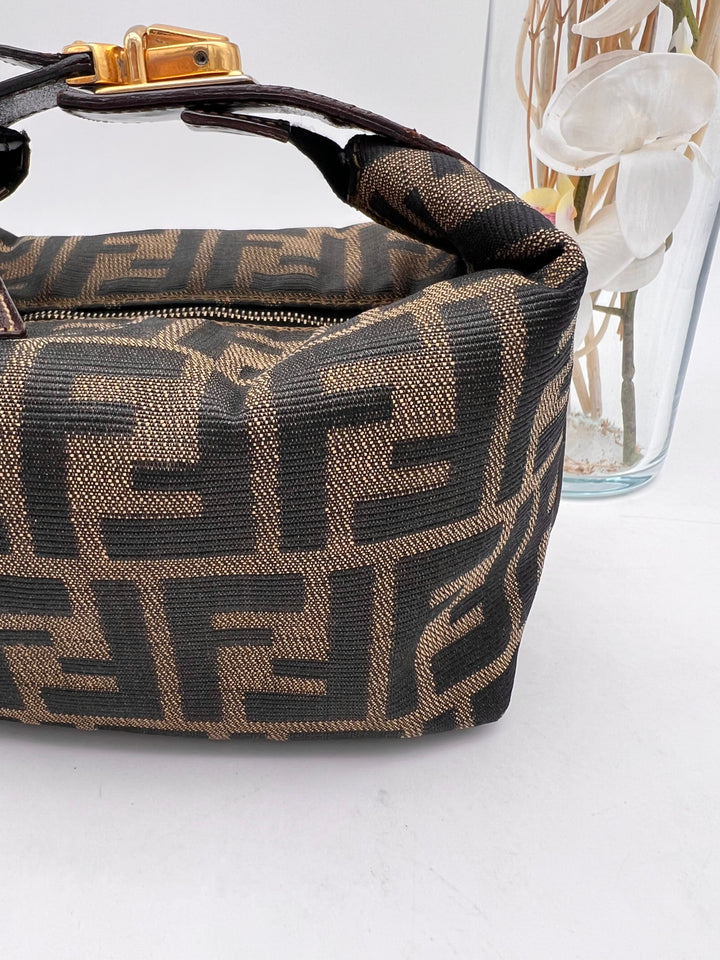 FENDI ZUCCA CANVAS SMAL HANDBAG