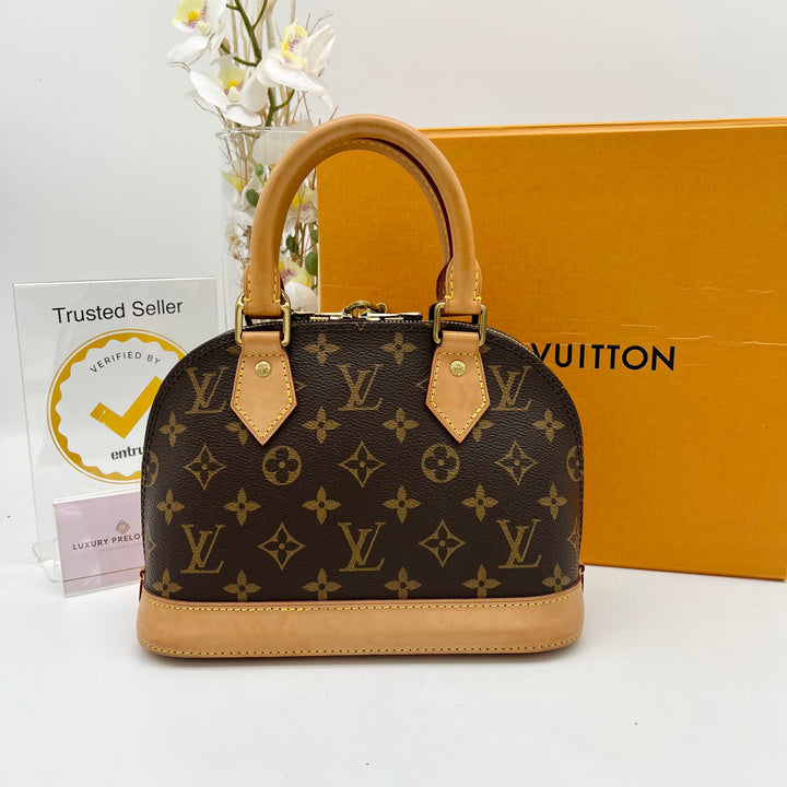 LOUIS VUITTON ALMA BB MONOGRAM MICROCHIPPED