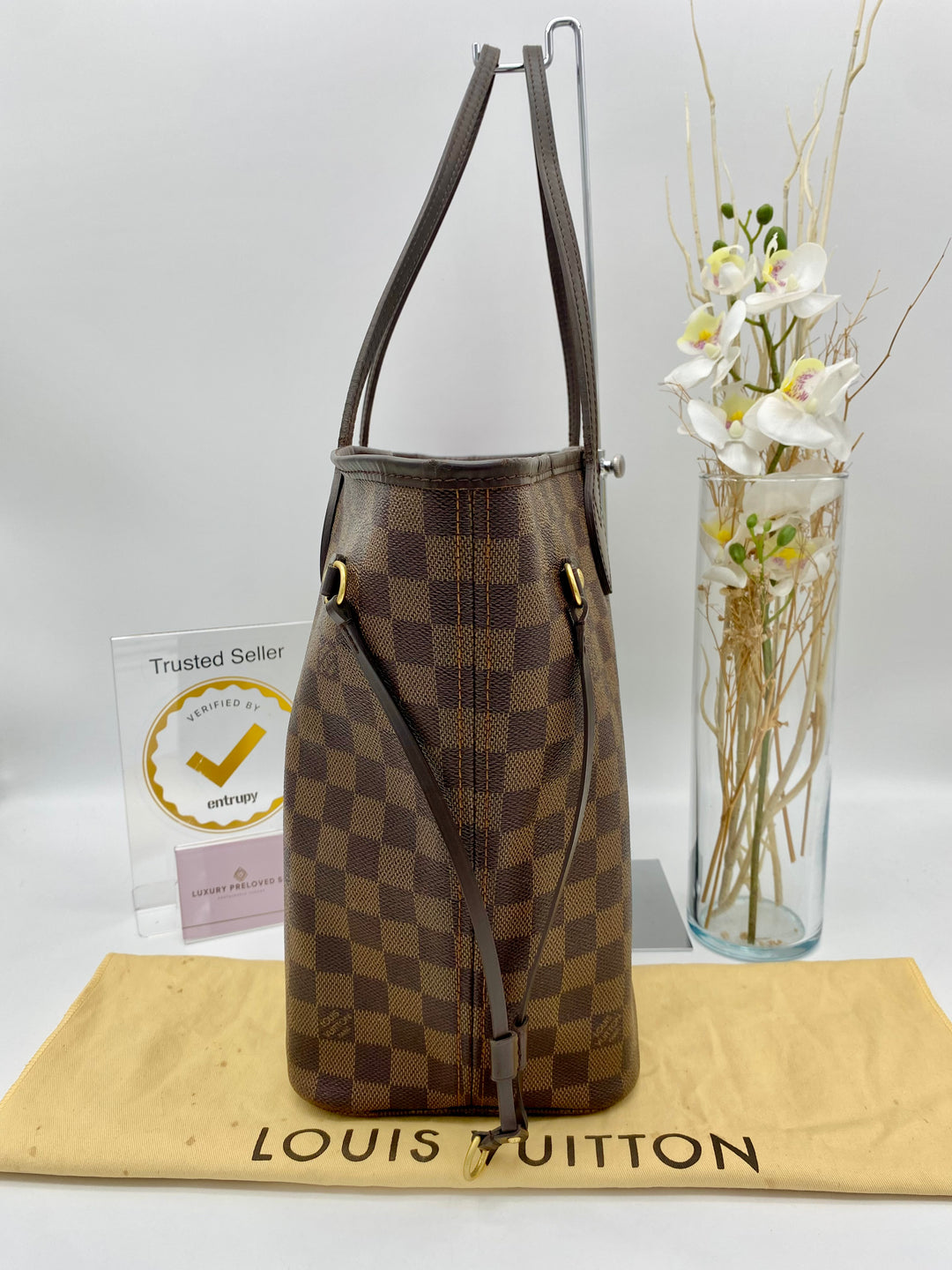 LOUIS VUITTON NEVERFULL MM DAMIER EBENE