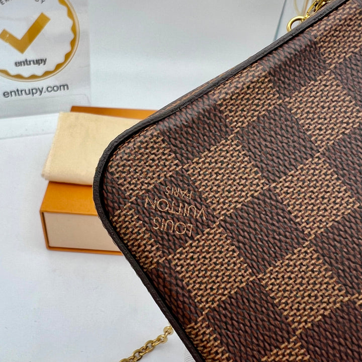 LOUIS VUITTON FELICIE DAMIER EBENE ( RFID )