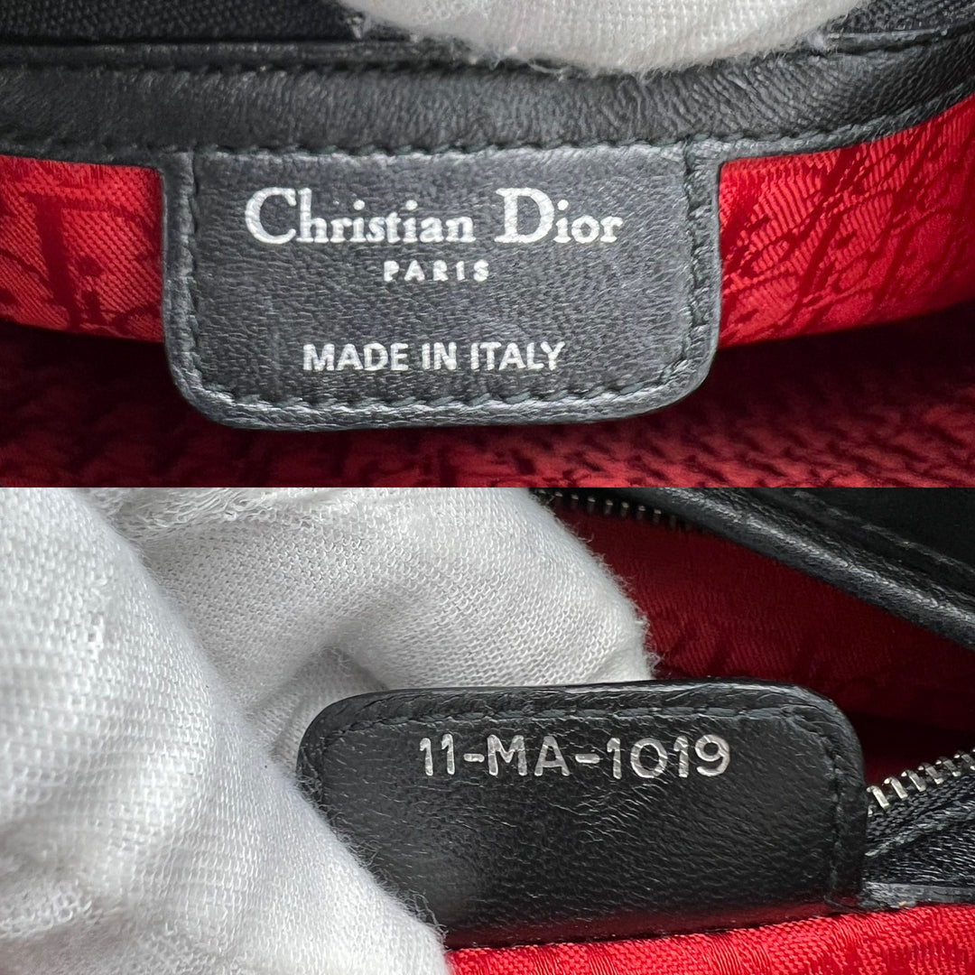CHRISTIAN DIOR LADY DIOR LAMBSKIN LEATHER
