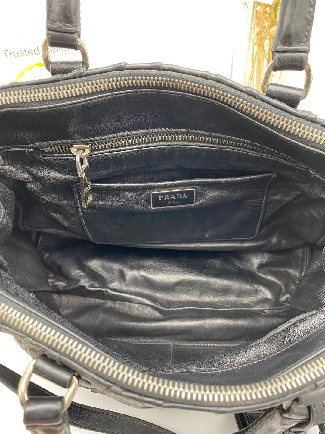 PRADA GUAFRE LEATHER 2 WAY BAG